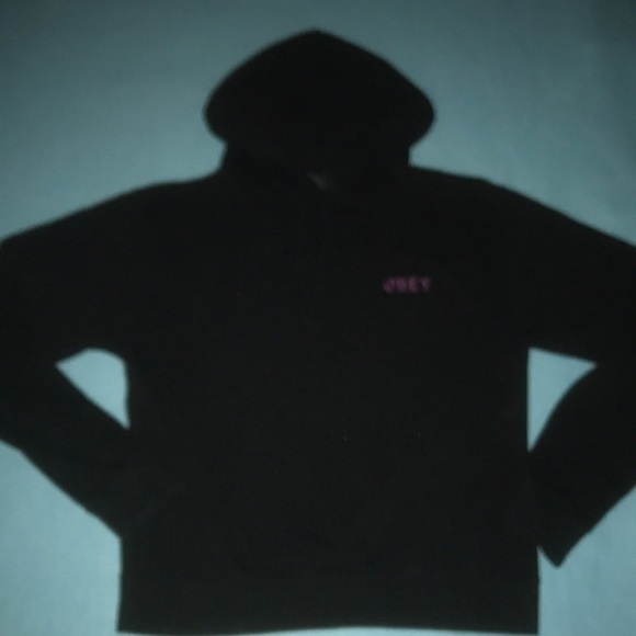 OBEY worldwide black hoodie pouch pocket size M. 🎉🎉Host pick🎉🎉 - Picture 2 of 9